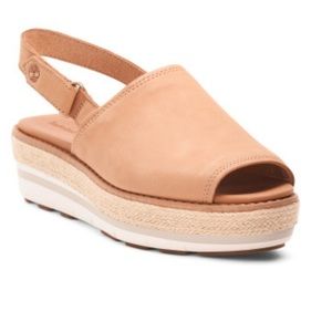 Timberland Peep-Toe Sandals Sz 8 - Tan